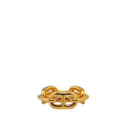 Hermès B Hermès Gold Gold Plated Metal Chaine d'Ancre Scarf Ring France