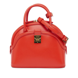 MCM AB MCM Red Calf Leather Small Anna Satchel Korea, South