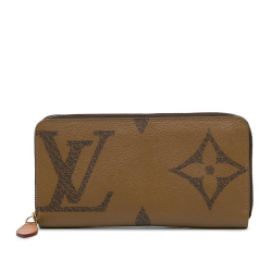 Louis Vuitton B Louis Vuitton Brown Monogram Canvas Canvas Monogram Giant Reverse Zippy Wallet Spain