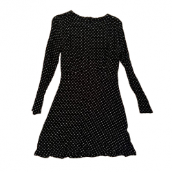 & other stories Black dress with polka dots