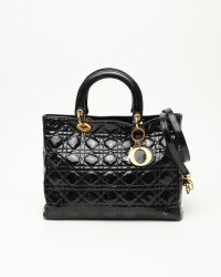 Christian Dior Large Patent Lady Dior Bag