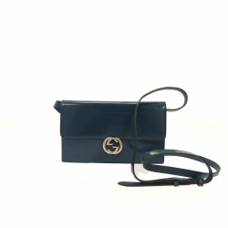 Gucci Sac bandoulière Gucci en cuir bleu