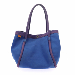 Hermès Umhängetasche aus blauem Stoff