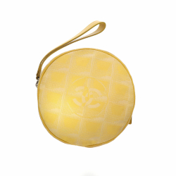 Chanel Pochette in Yellow Fabric