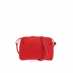 Bottega Veneta Crossbody Bag in Red Leather