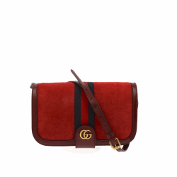 Gucci Umhängetasche aus bordeauxrotem Leder