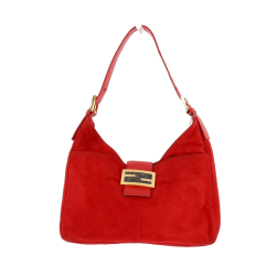 Fendi Sac bandoulière Fendi en daim rouge