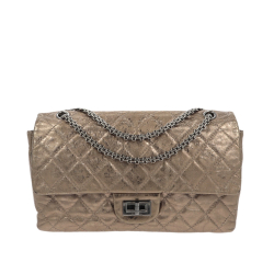 Chanel Sac bandoulière Chanel 2.55 en cuir métallisé