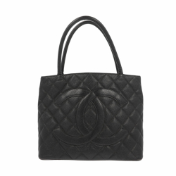 Chanel Sac à main Chanel Médaillon en cuir noir