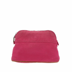 Hermès Pochette aus rosa Stoff