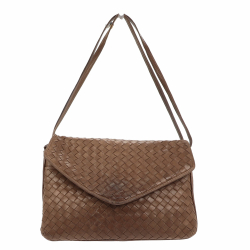 Bottega Veneta Umhängetasche aus braunem Leder