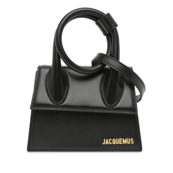 Jacquemus B Jacquemus Black Calf Leather Le Chiquito Noeud Italy