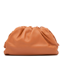 Bottega Veneta AB Bottega Veneta Orange Calf Leather The Mini Pouch Italy