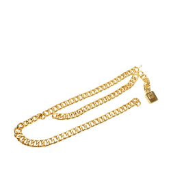 Chanel B Chanel Gold Gold Plated Metal No. 5 Perfume Bottle Charm Chain Link Belt France