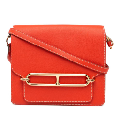 Hermès AB Hermès Orange Dark Orange Calf Leather Evercolor Sac Roulis 23 France