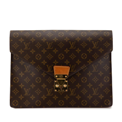 Louis Vuitton B Louis Vuitton Brown Monogram Canvas Canvas Monogram Porte-Documents Senateur France