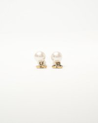 Chanel Rhinestones and Pearl Earrings