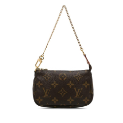 Louis Vuitton B Louis Vuitton Brown Monogram Canvas Canvas Monogram Mini Pochette Accessoires France