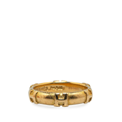 Hermès AB Hermès Gold 18K Yellow Gold Metal Fidelite Ring France