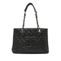 Chanel B Chanel Black Caviar Leather Leather Caviar Grand Shopping Tote Italy