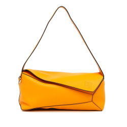 Loewe AB LOEWE Orange Calf Leather skin Puzzle Hobo Italy