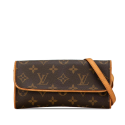 Louis Vuitton B Louis Vuitton Brown Monogram Canvas Canvas Monogram Pochette Twin PM Spain