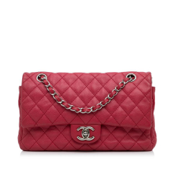 Chanel AB Chanel Red Caviar Leather Leather Medium Classic Caviar Double Flap Italy