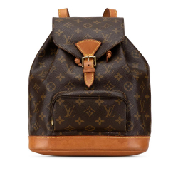 Louis Vuitton B Louis Vuitton Brown Monogram Canvas Canvas Monogram Montsouris MM France