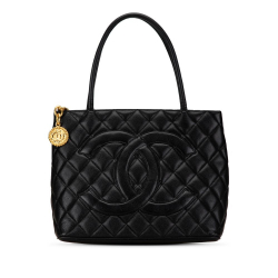 Chanel B Chanel Black Caviar Leather Leather Caviar Medallion Tote Italy