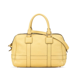 Loewe B LOEWE Yellow Light Yellow Calf Leather Paseo 30 Satchel Spain