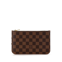 Louis Vuitton B Louis Vuitton Brown Damier Canvas Canvas Damier Ebene Neverfull MM Pouch France