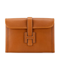 Hermès B Hermès Brown Calf Leather Peau Porc Jige PM France