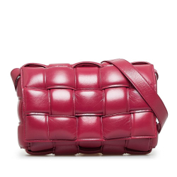 Bottega Veneta AB Bottega Veneta Red Calf Leather Padded Cassette Italy