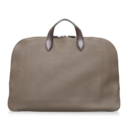 Hermès B Hermès Brown Dark Brown Calf Leather Victoria II 40 France