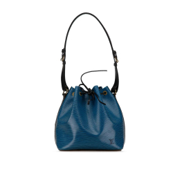 Louis Vuitton B Louis Vuitton Blue with Black Epi Leather Leather Epi Petit Bicolor Noe France