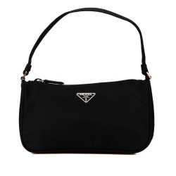 Prada B Prada Black Nylon Fabric Tessuto Shoulder Bag Italy