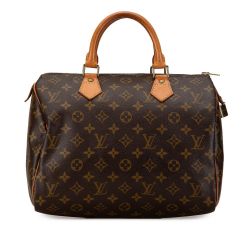 Louis Vuitton B Louis Vuitton Brown Monogram Canvas Canvas Monogram Speedy 30 France