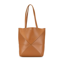 Loewe B LOEWE Brown Light Brown Calf Leather Medium Puzzle Fold Tote Spain