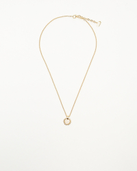 Christian Dior Twist Ring Logo Necklace