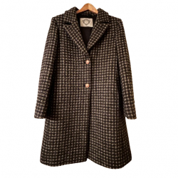 Diego M Woolen coat grey and gold 