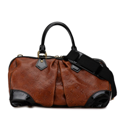 Louis Vuitton B Louis Vuitton Brown Calf Leather Limited Edition Embossed Monogram skin Stephen Bag France