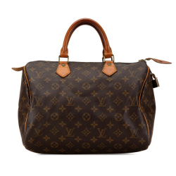 Louis Vuitton B Louis Vuitton Brown Monogram Canvas Canvas Monogram Speedy 30 France