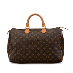 Louis Vuitton B Louis Vuitton Brown Monogram Canvas Canvas Monogram Speedy 35 France