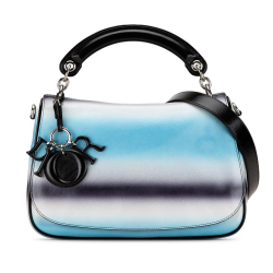 Christian Dior B Dior Blue Calf Leather Gradient Dune Bag Italy