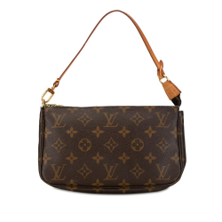 Louis Vuitton B Louis Vuitton Brown Monogram Canvas Canvas Monogram Pochette Accessoires France