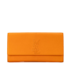 Saint Laurent B Yves Saint Laurent Yellow Calf Leather Belle De Jour Clutch Italy