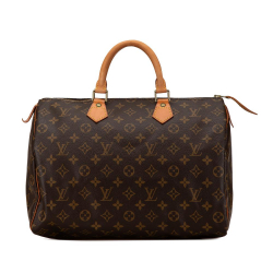 Louis Vuitton B Louis Vuitton Brown Monogram Canvas Canvas Monogram Speedy 35 France