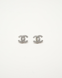 Chanel CC Rhinestone Earrings