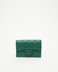 Chanel CC Quilted Flap Card Holder Wallet