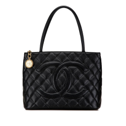 Chanel AB Chanel Black Caviar Leather Leather Caviar Medallion Tote Italy